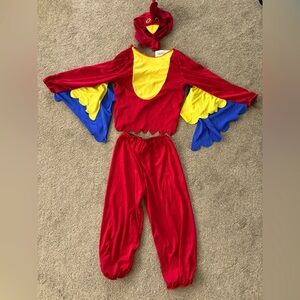 Toddler parrot costume Halloween bird red 4T youth kids three piece long sleeve